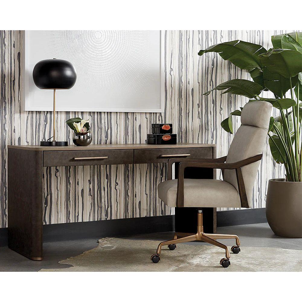 Collin Office Chair - Brown/Saloon Light Grey - Light House Co.