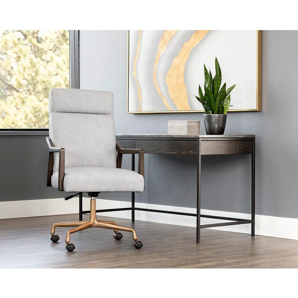 Collin Office Chair - Brown/Saloon Light Grey - Light House Co.