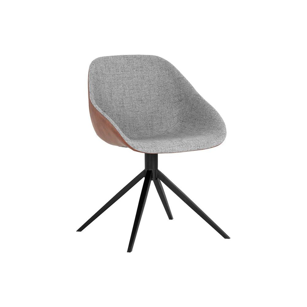 Mccoy Swivel Chair - Cinnamon Brown / November Grey - Light House Co.