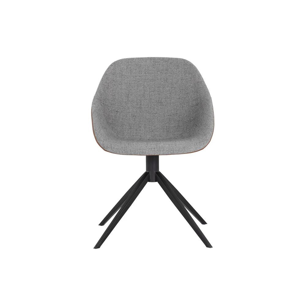 Mccoy Swivel Chair - Cinnamon Brown / November Grey - Light House Co.