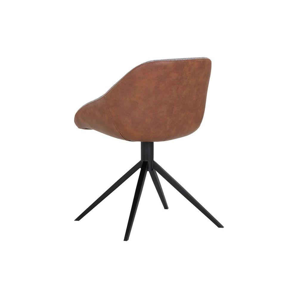 Mccoy Swivel Chair - Cinnamon Brown / November Grey - Light House Co.