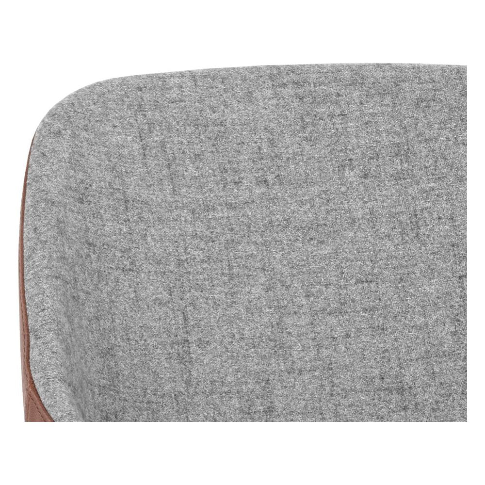 Mccoy Swivel Chair - Cinnamon Brown / November Grey - Light House Co.