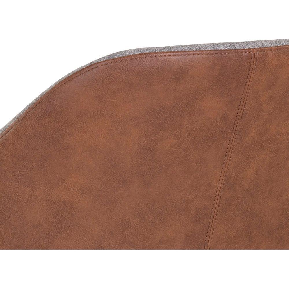 Mccoy Swivel Chair - Cinnamon Brown / November Grey - Light House Co.