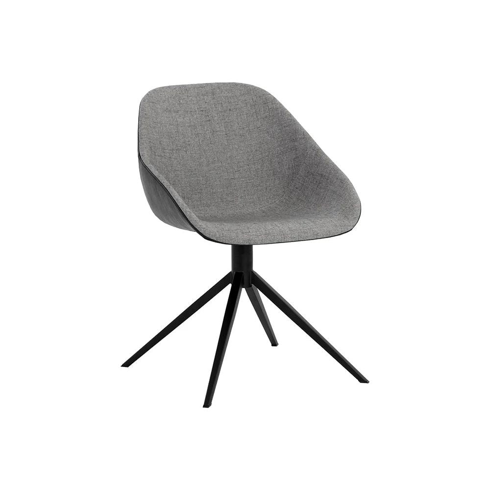 Mccoy Swivel Chair - Nightfall Black / November Grey - Light House Co.