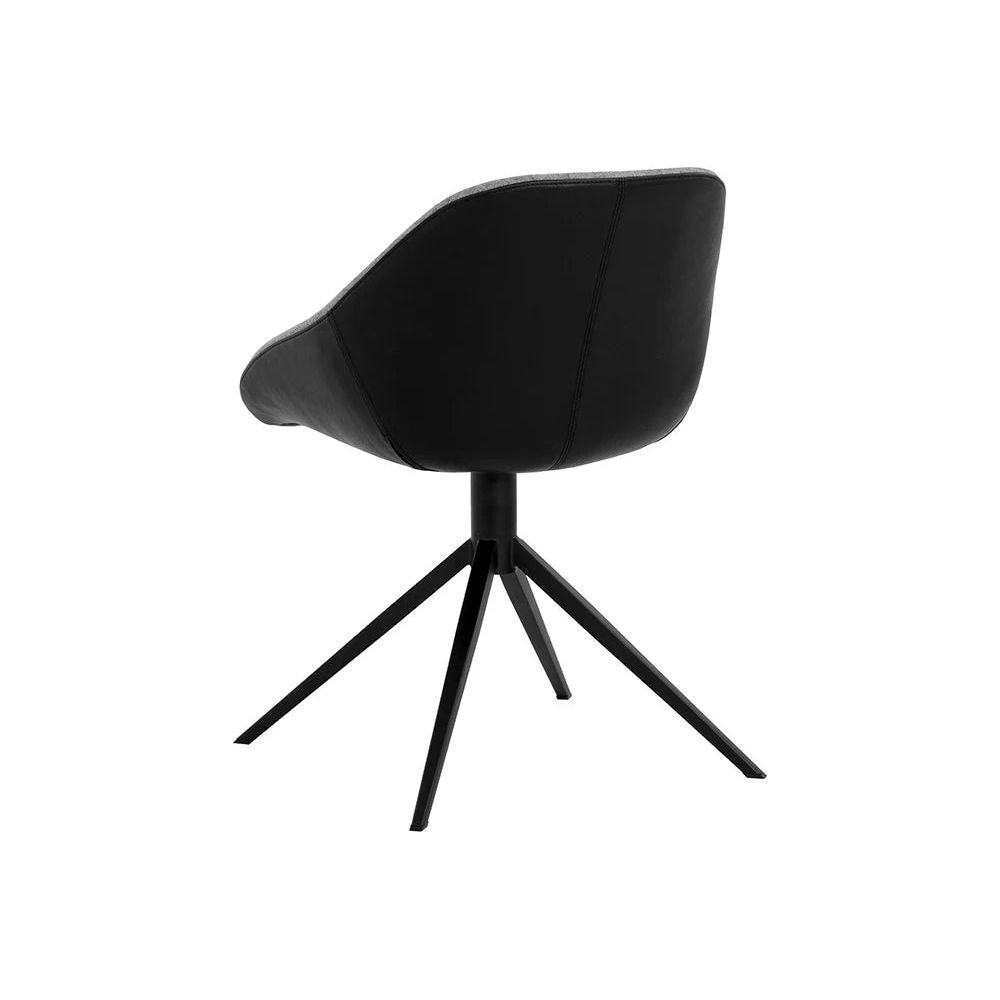 Mccoy Swivel Chair - Nightfall Black / November Grey - Light House Co.