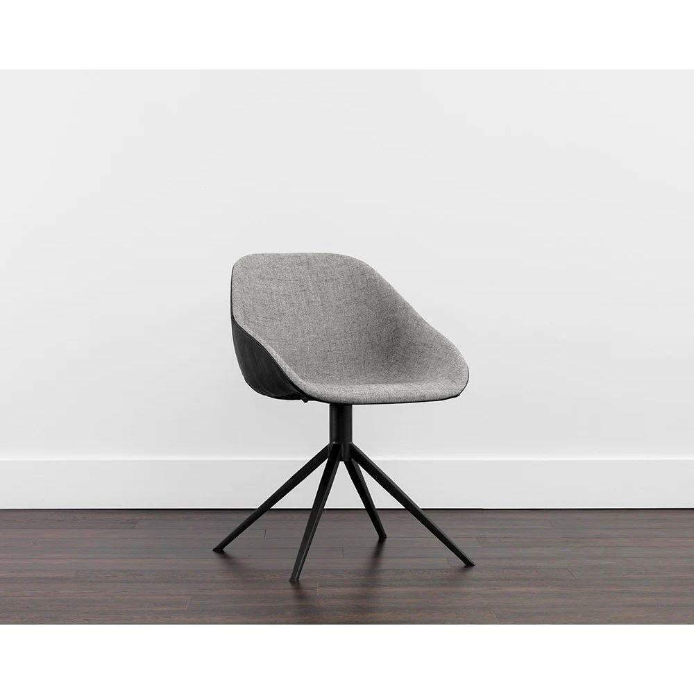 Mccoy Swivel Chair - Nightfall Black / November Grey - Light House Co.