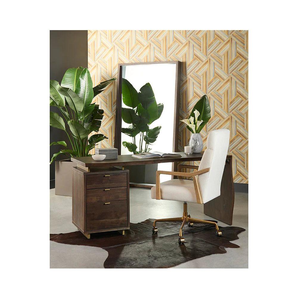 Collin Office Chair - Natural/Heather Ivory Tweed - Light House Co.