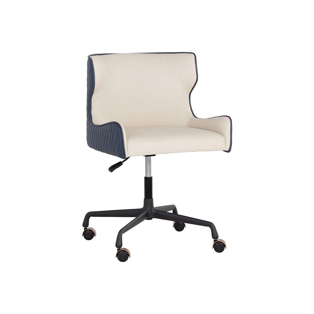 Gianni Office Chair -  Dillon Cream / Dillon Thunder - Light House Co.