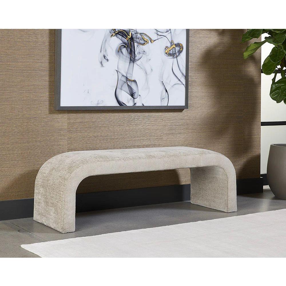 Nahara Bench - Bergen Taupe - Light House Co.