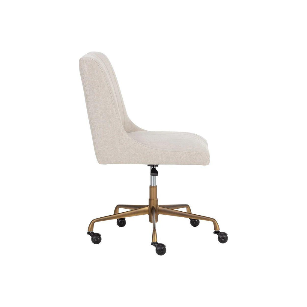 Halden Office Chair - Beige Linen - Light House Co.