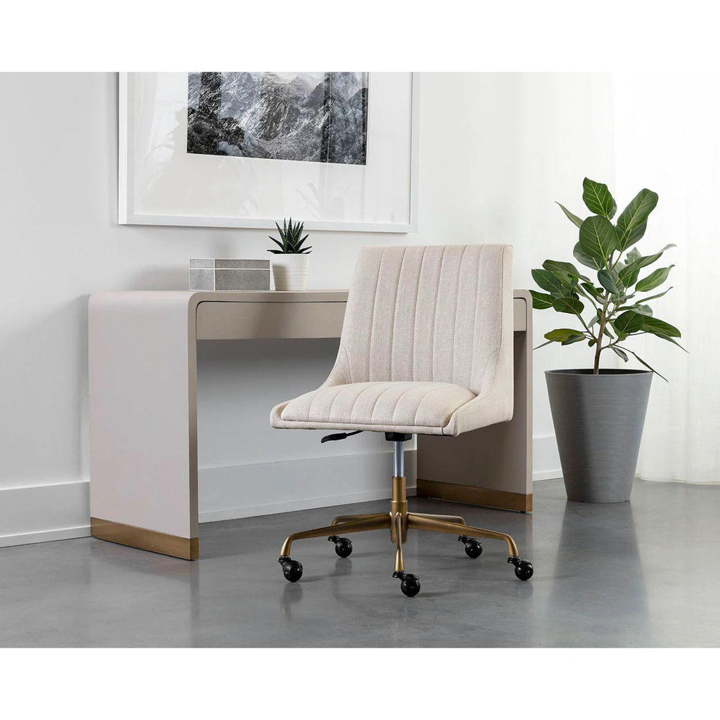 Halden Office Chair - Beige Linen - Light House Co.