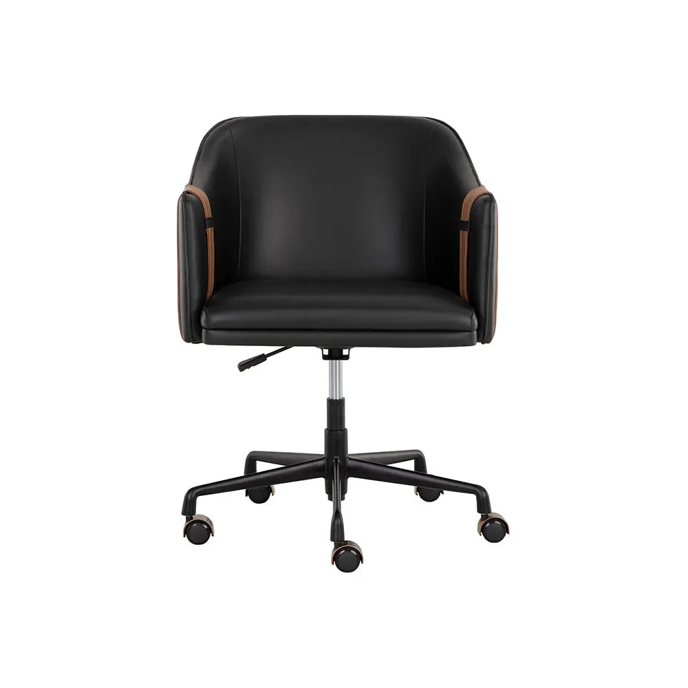 Carter Office Chair - Napa Black / Napa Cognac - Light House Co.