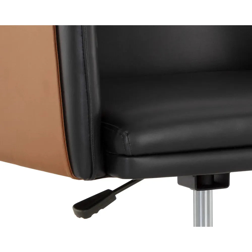 Carter Office Chair - Napa Black / Napa Cognac - Light House Co.