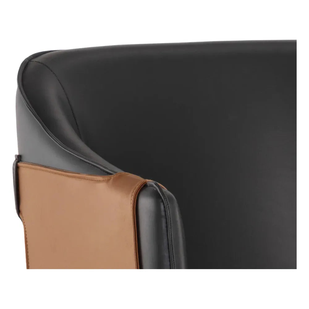 Carter Office Chair - Napa Black / Napa Cognac - Light House Co.