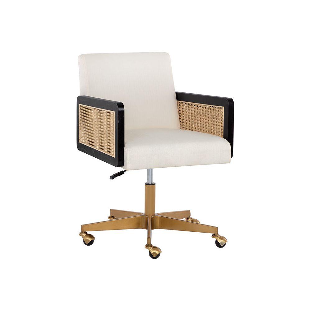 Claudette Office Chair - Linoso Ivory - Light House Co.