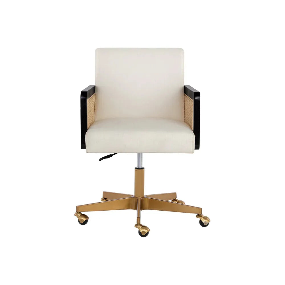 Claudette Office Chair - Linoso Ivory - Light House Co.