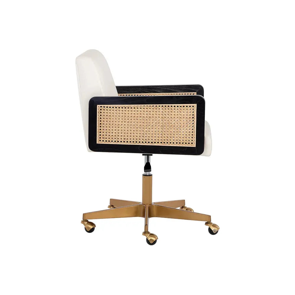 Claudette Office Chair - Linoso Ivory - Light House Co.