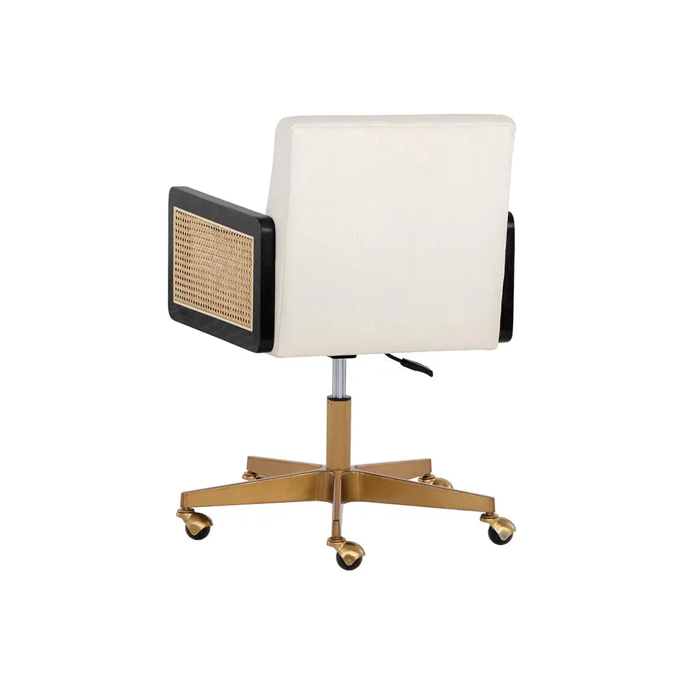 Claudette Office Chair - Linoso Ivory - Light House Co.