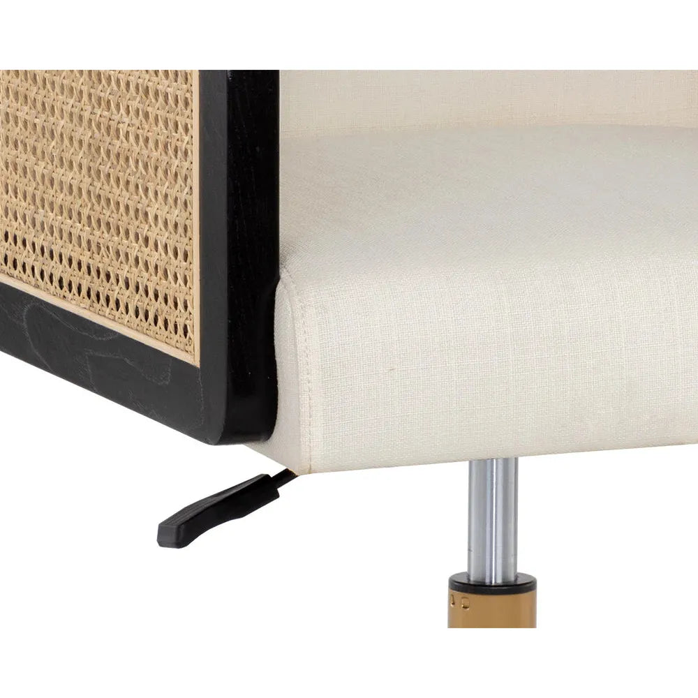 Claudette Office Chair - Linoso Ivory - Light House Co.