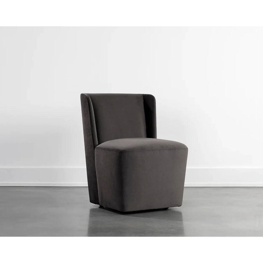 Amita Wheeled Dining Chair - Light House Co.