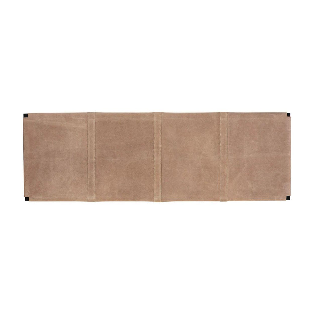 Elon Bench - Sueded Light Tan Leather - Light House Co.