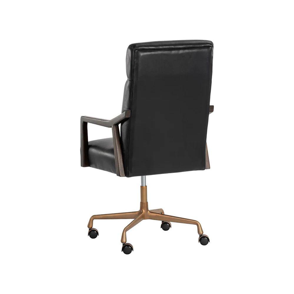 Collin Office Chair - Brown/Cortina Black - Light House Co.