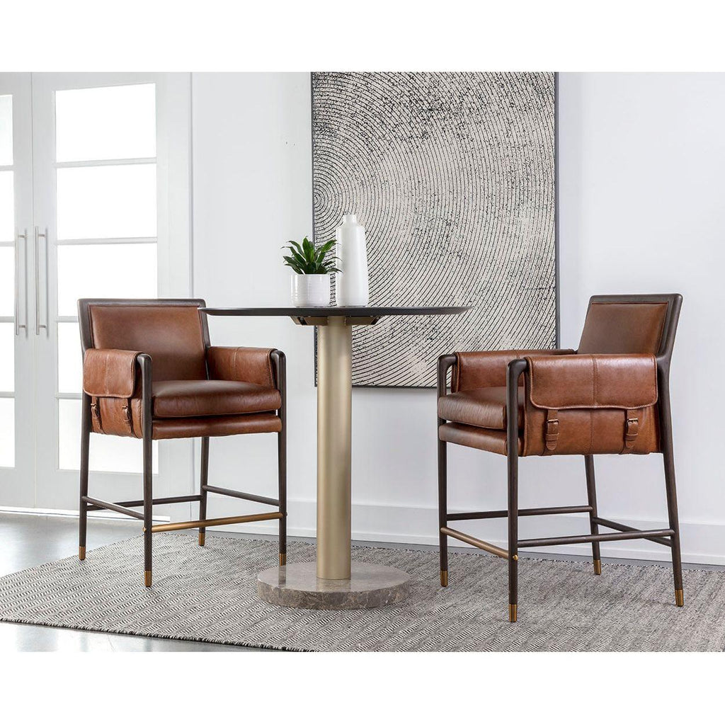 Mauti Counter Stool - Brown - Light House Co.