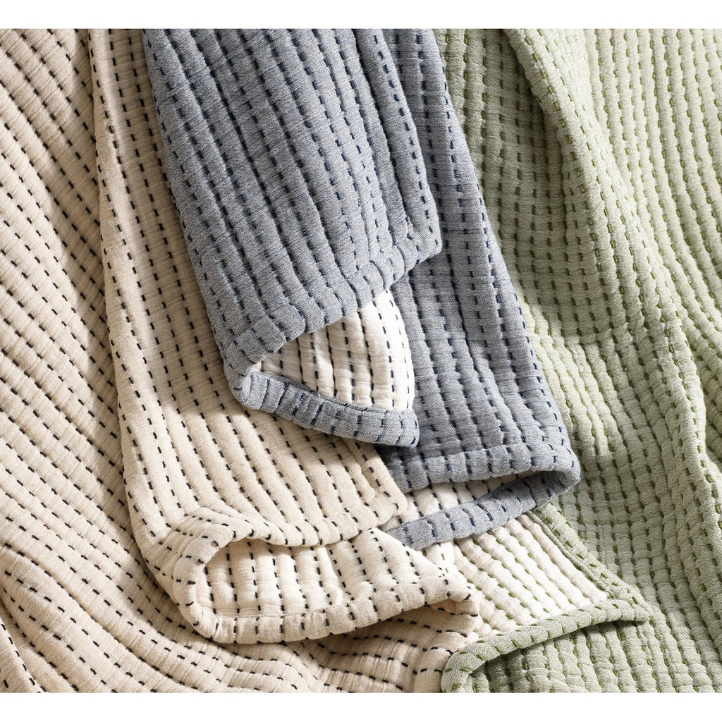 Pick Stitch Evergreen Matelasse Coverlet - Light House Co.