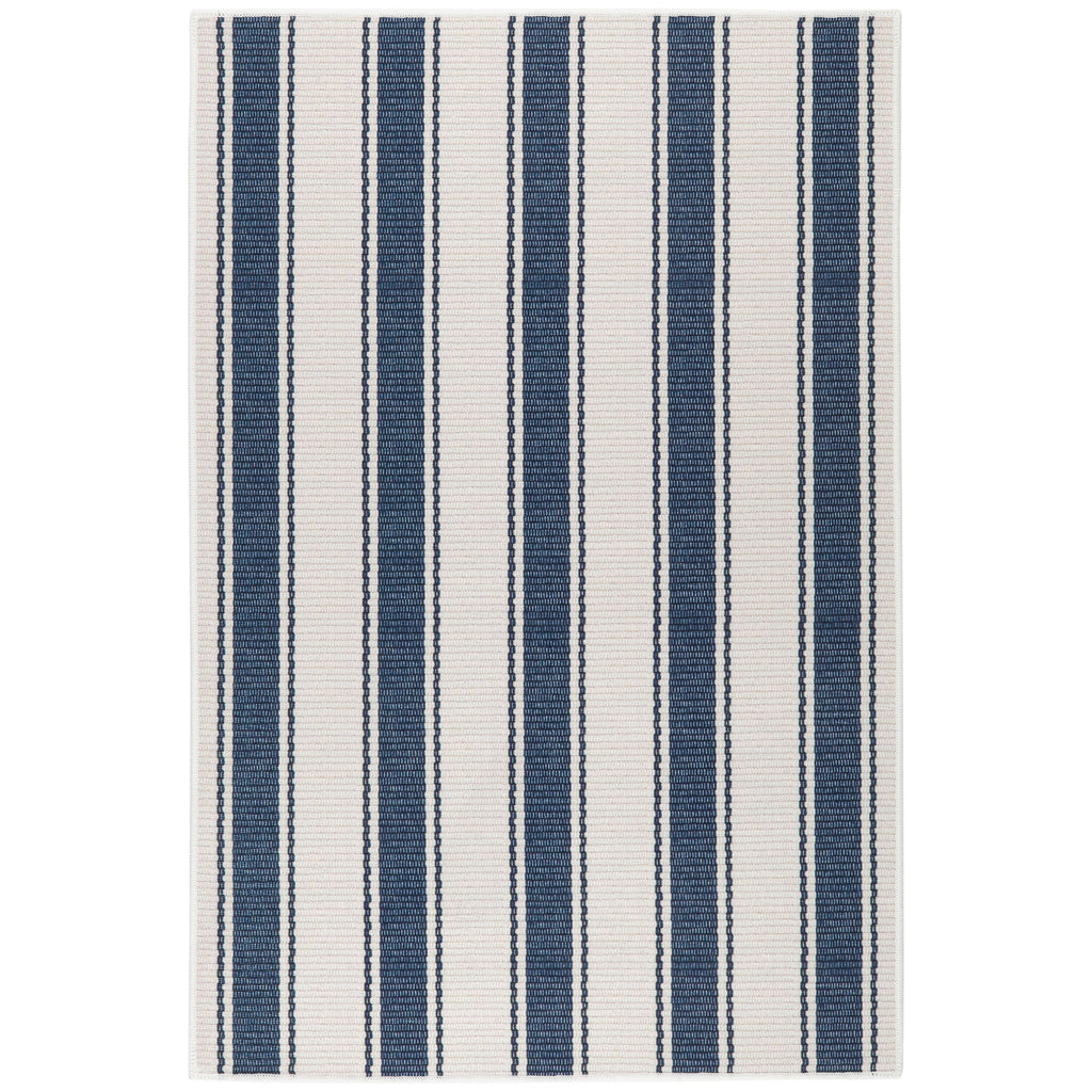 Blue Awning Stripe Rug - Light House Co.