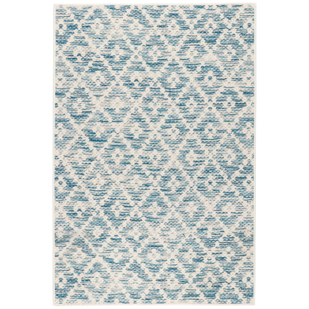 Melange Diamond Blue Rug - Light House Co.