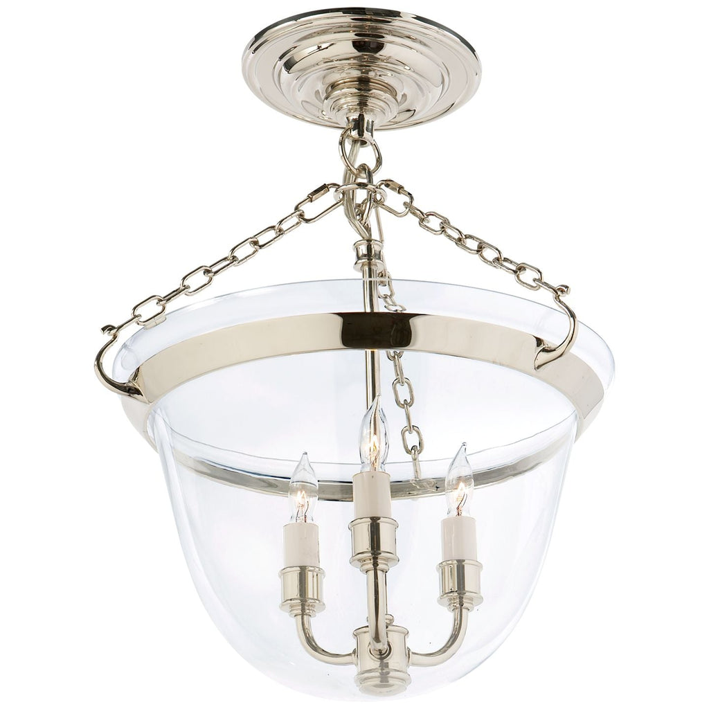 Country Semi-Flush Bell Jar Lantern - Light House Co.