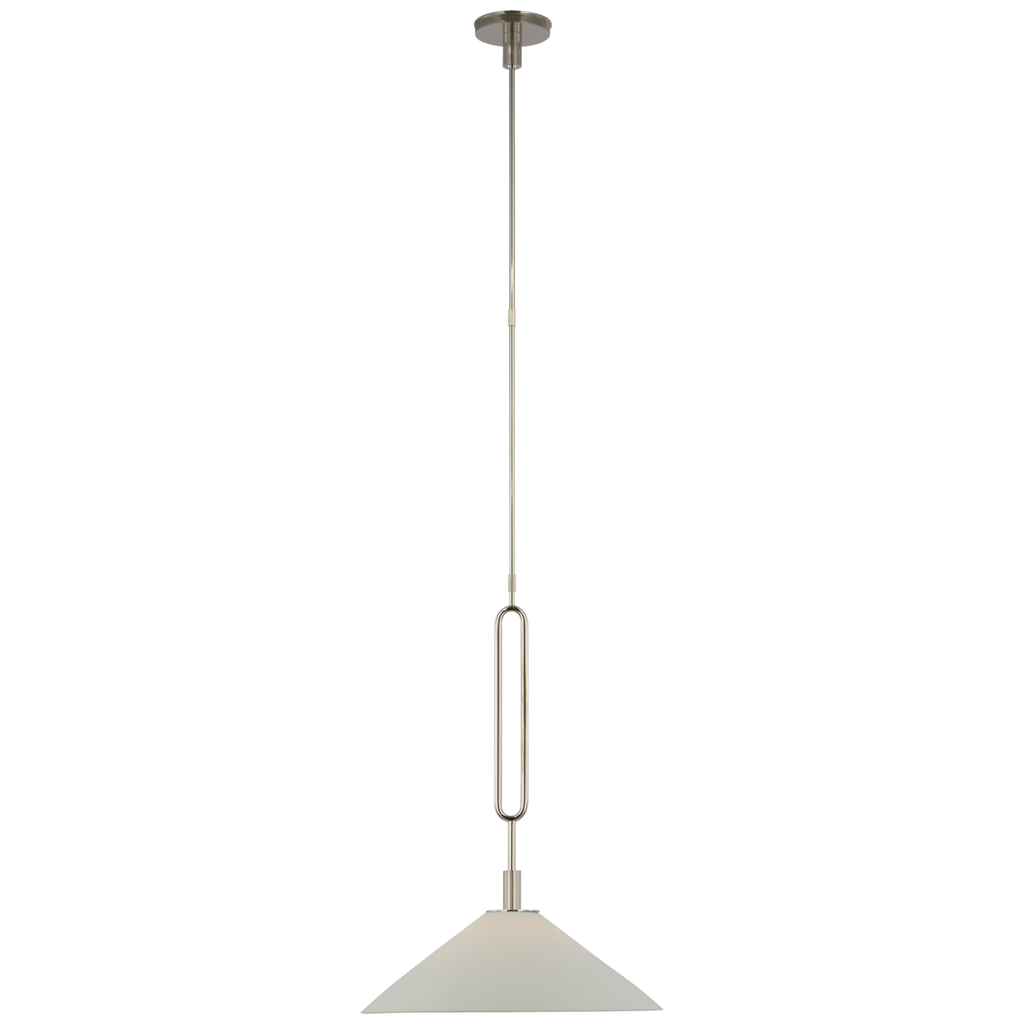 Argo Pendant - Polished Nickel with Bisque Shade | Open Box - Light House Co.