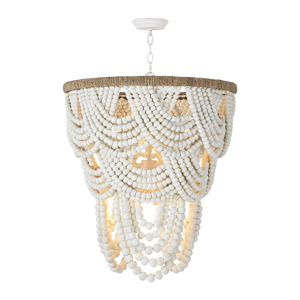 Lorelei Wood Bead Chandelier - Light House Co.
