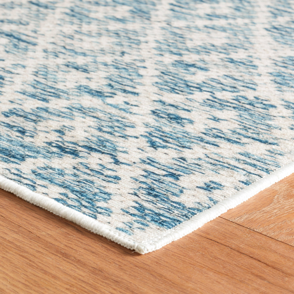 Melange Diamond Blue Rug - Light House Co.
