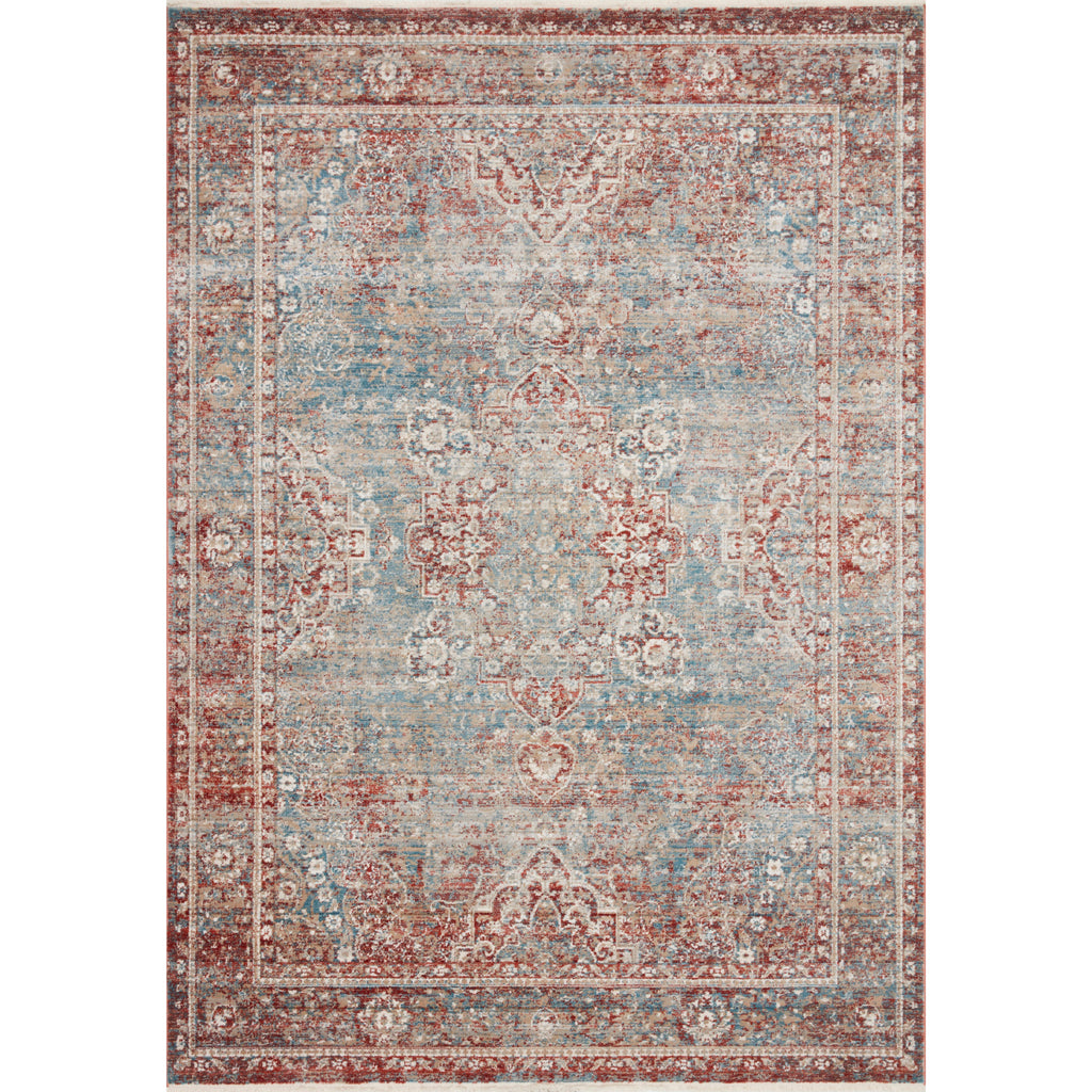 Elise Sky / Red  Rug | Magnolia Home by Joanna Gaines x Loloi - Light House Co.