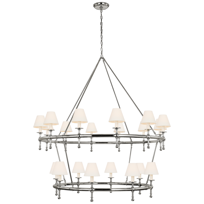 Classic 54" Two-Tier Ring Chandelier - Light House Co.