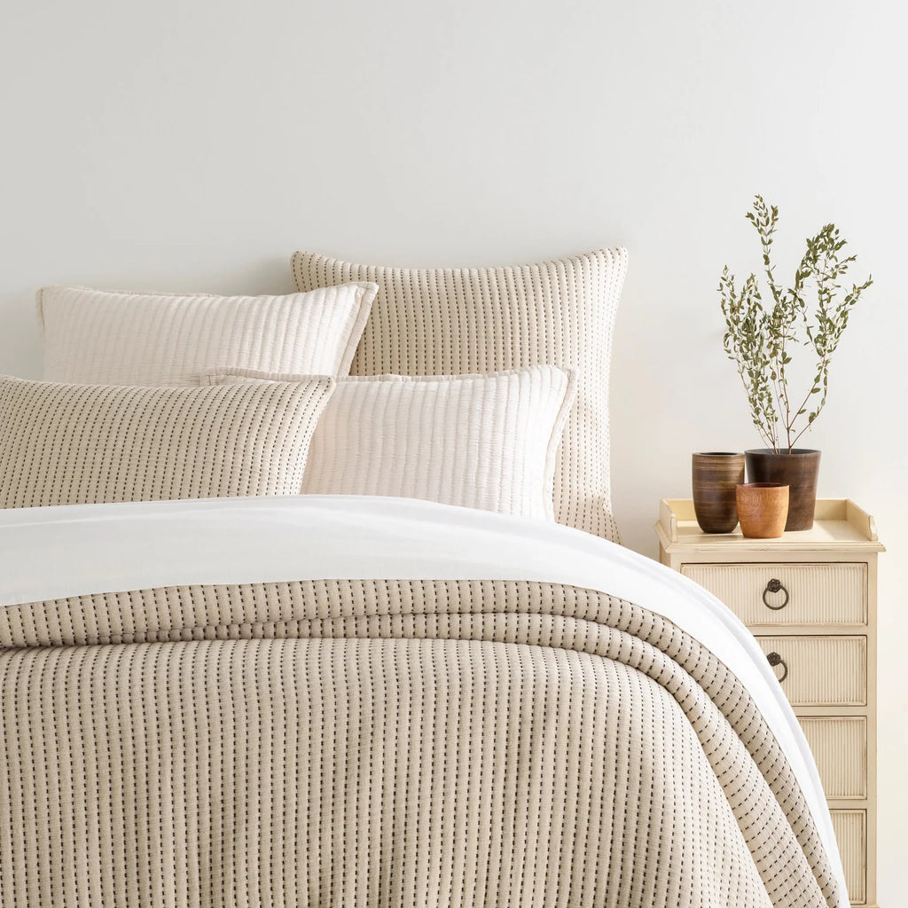 Pick Stitch Evergreen Matelasse Coverlet - Light House Co.