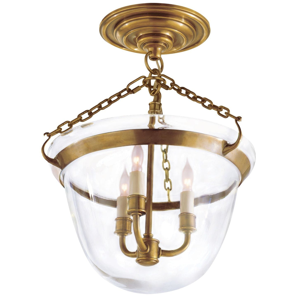 Country Semi-Flush Bell Jar Lantern - Light House Co.