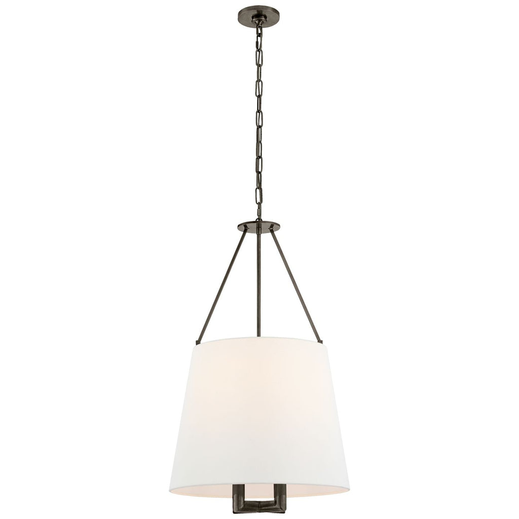 Dalston Hanging Shade - Bronze with Linen Shade | Open Box - Light House Co.
