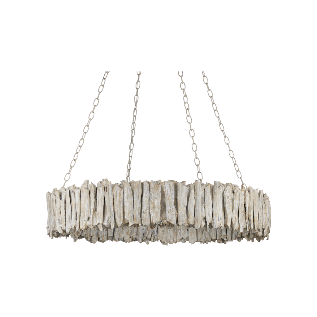 Driftwood Whitewash Ring Chandelier - Light House Co.