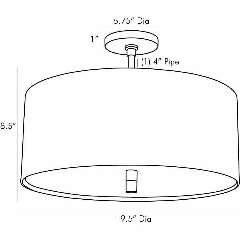 Tarbel Semi - Flush Mount - Light House Co.