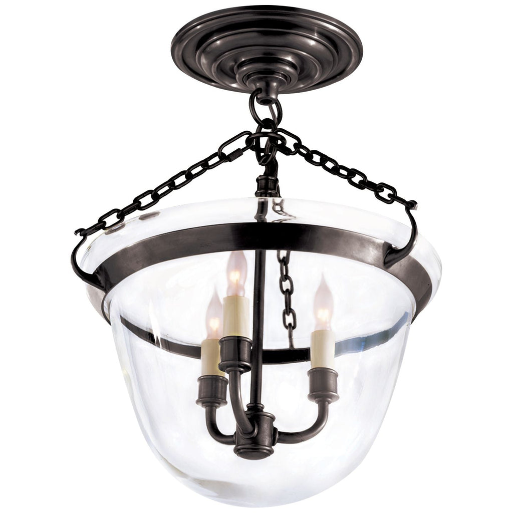 Country Semi-Flush Bell Jar Lantern - Light House Co.