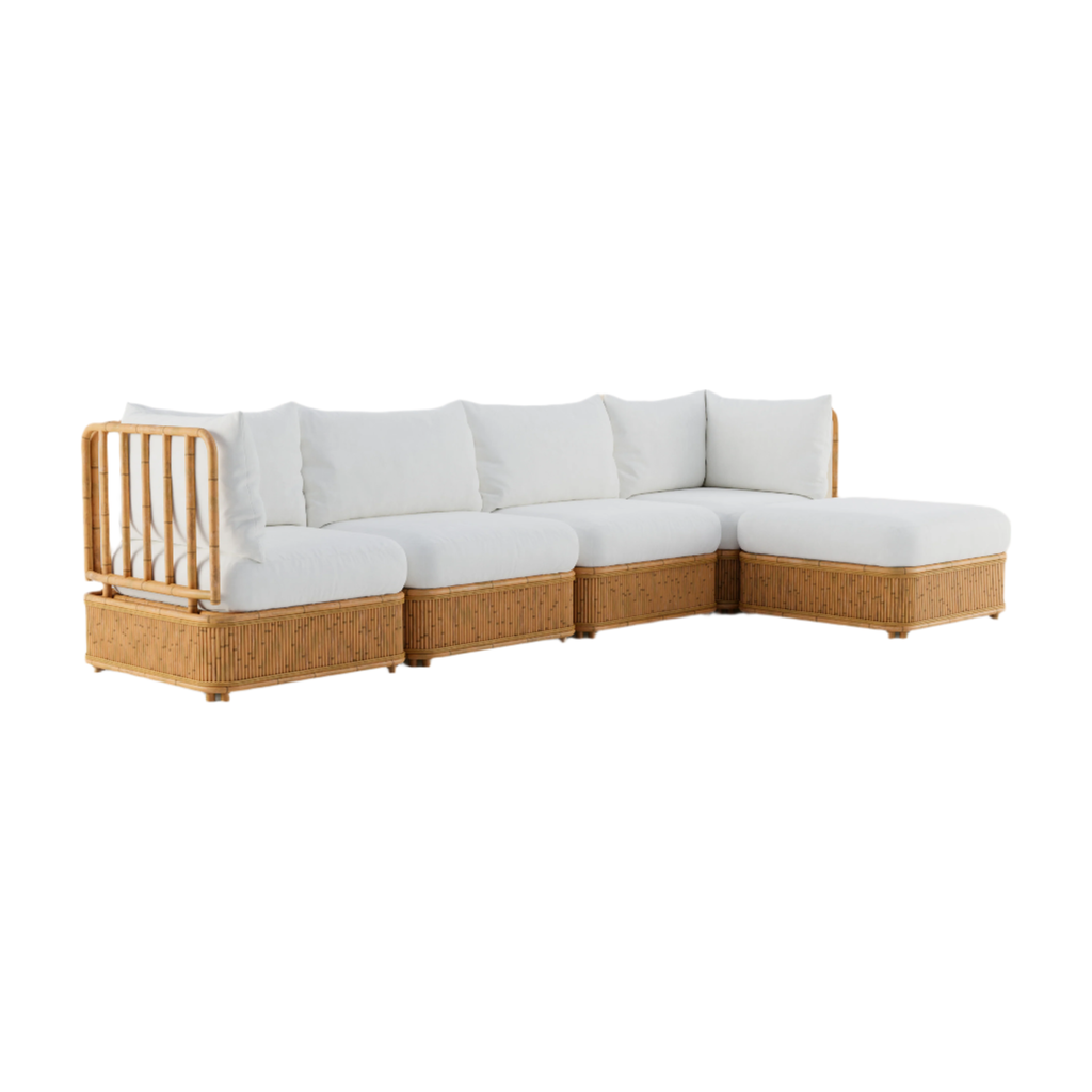 Natura Sectional - Five Seat L-Shape - Pearl - Light House Co.