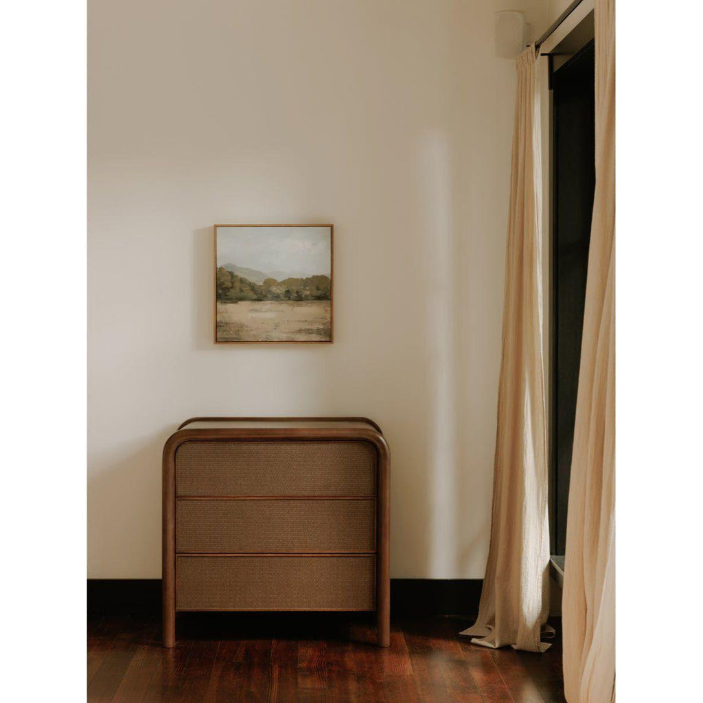 Rye Warm Brown 3 Drawer Nightstand - Light House Co.