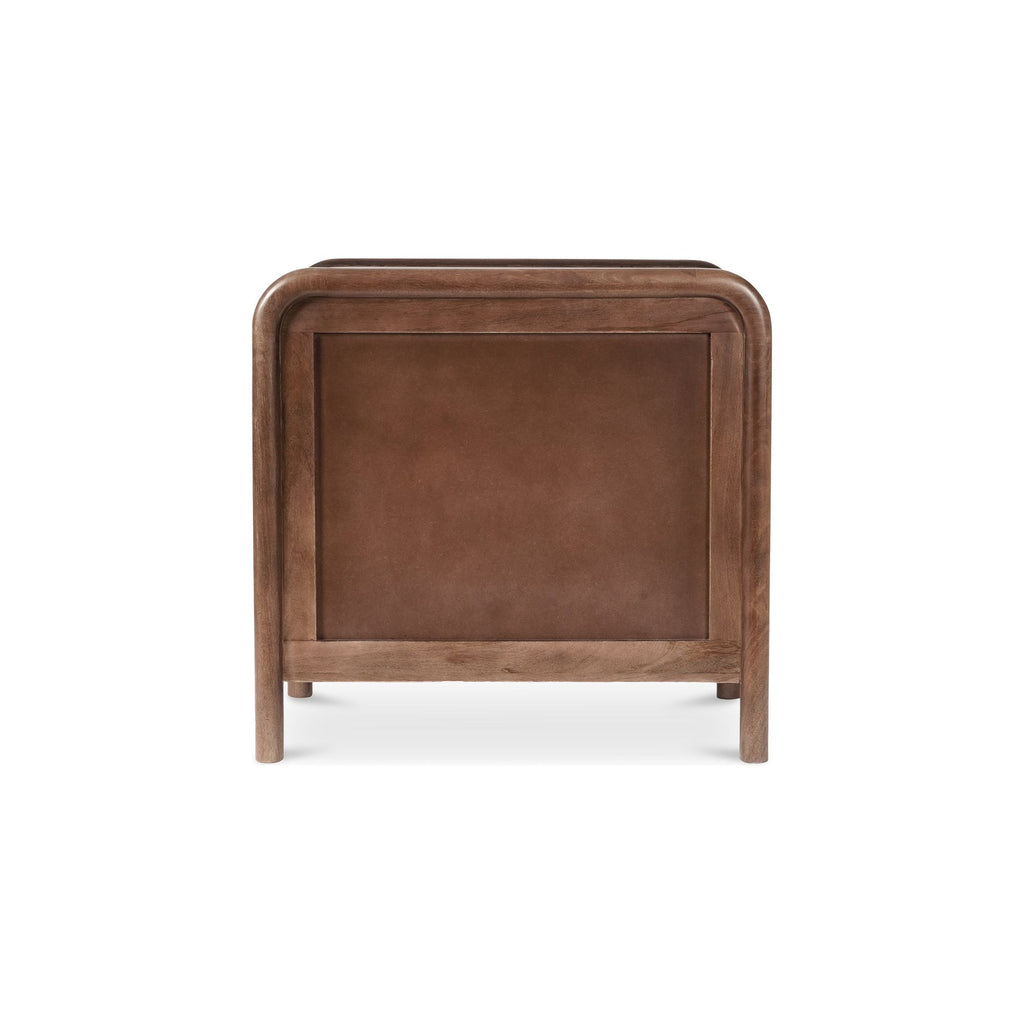 Rye Warm Brown 3 Drawer Nightstand - Light House Co.