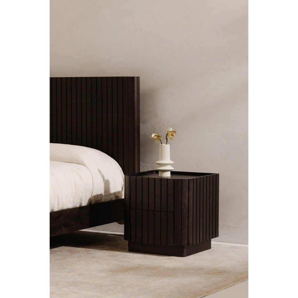 Povera Black Nightstand - Light House Co.