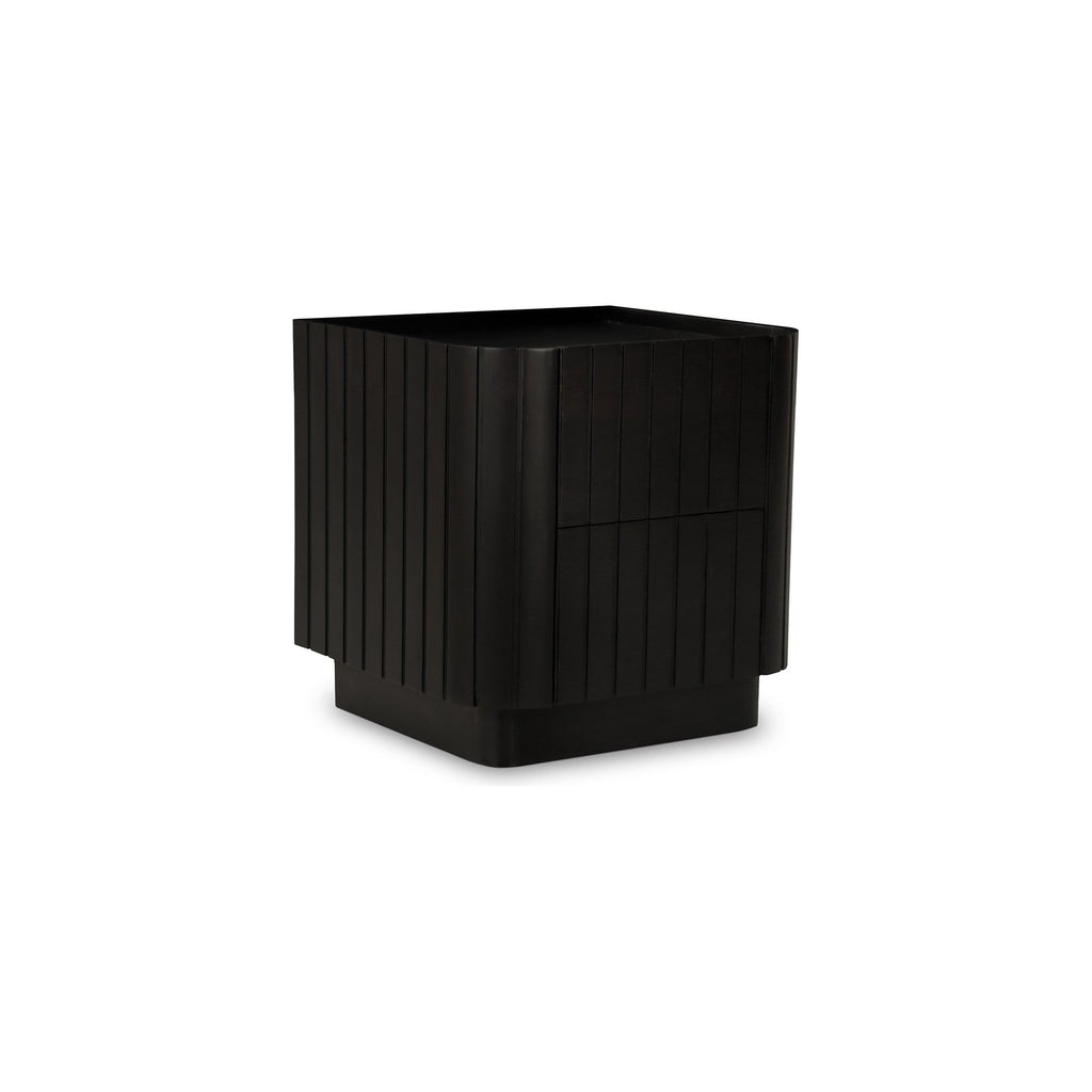 Povera Black Nightstand - Light House Co.
