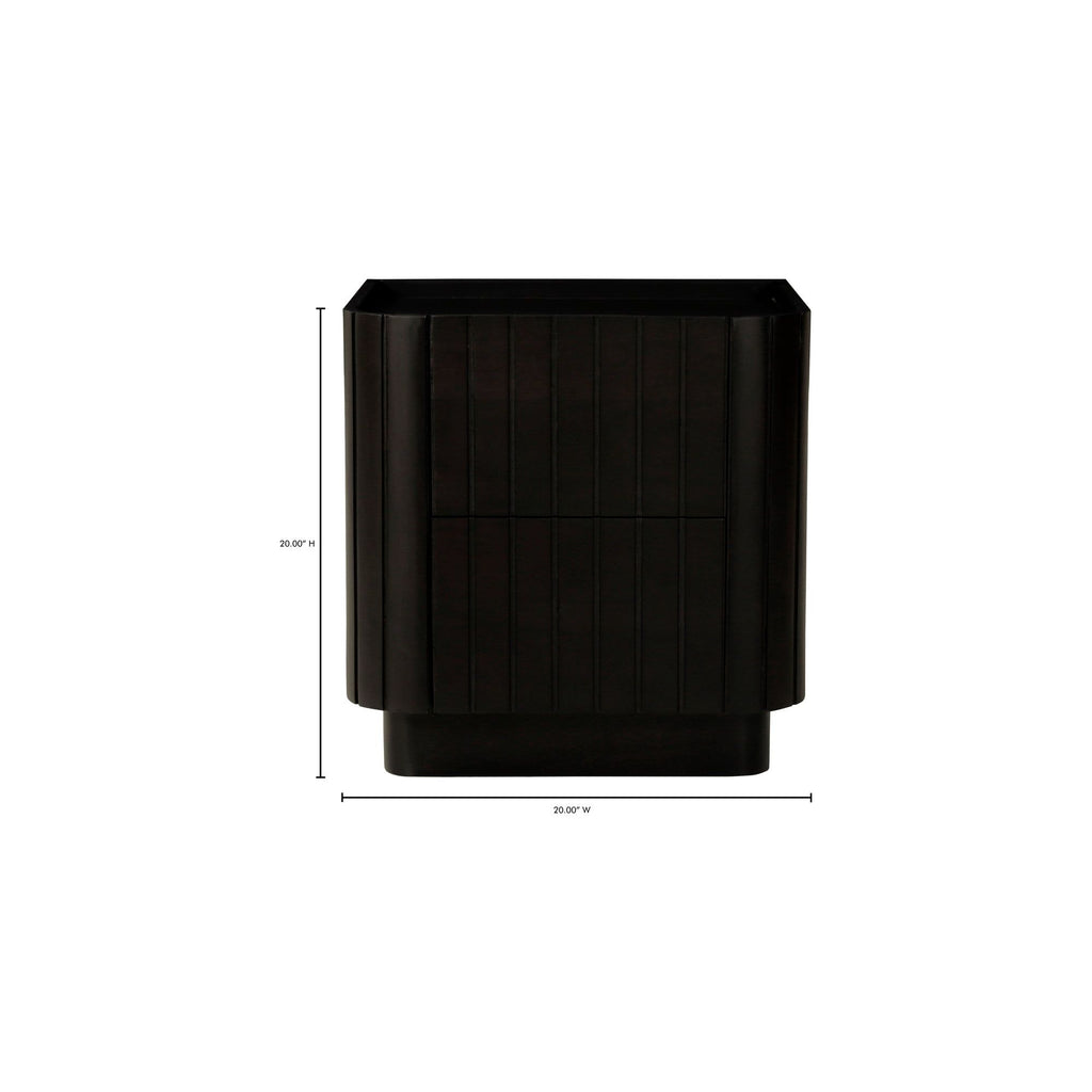 Povera Black Nightstand - Light House Co.