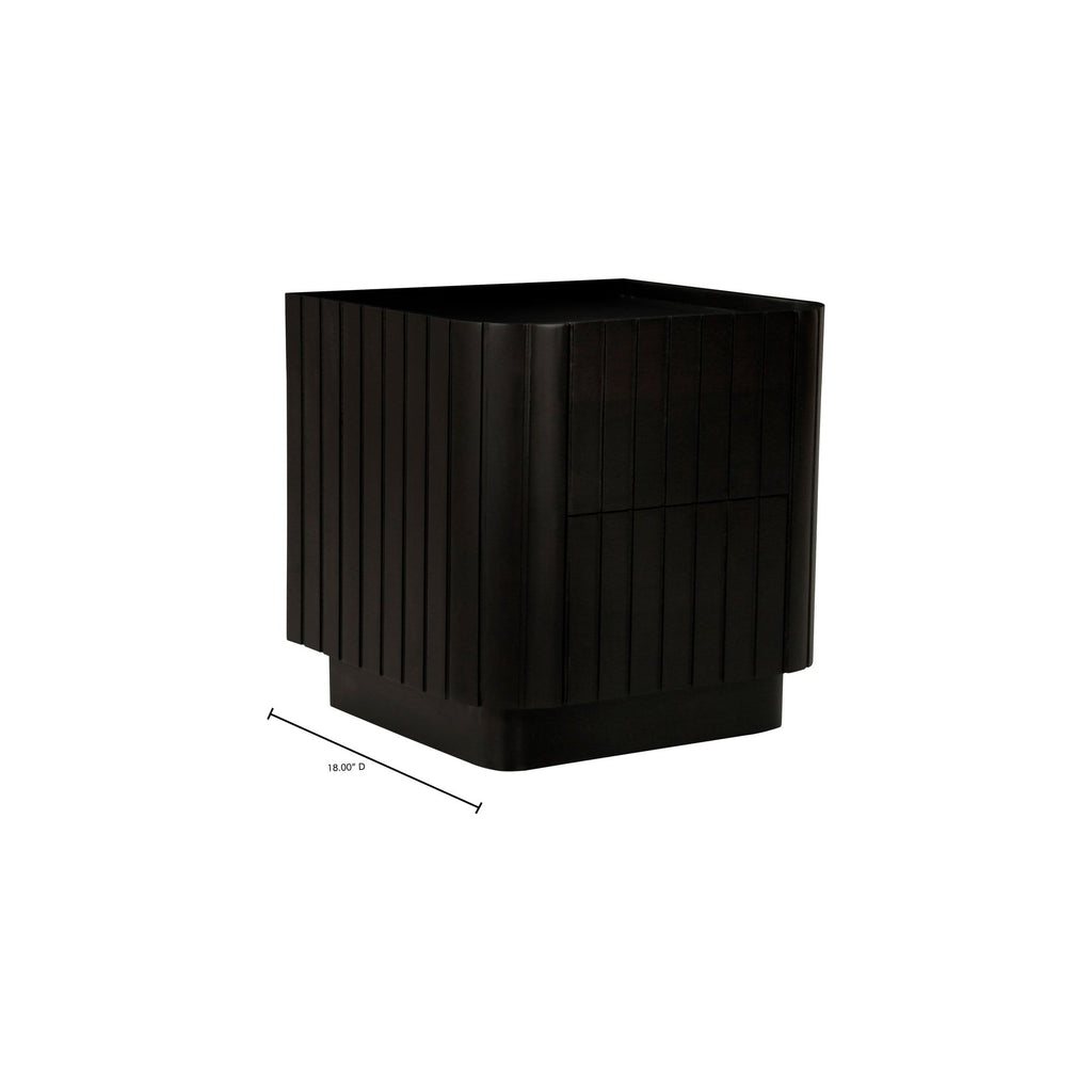 Povera Black Nightstand - Light House Co.