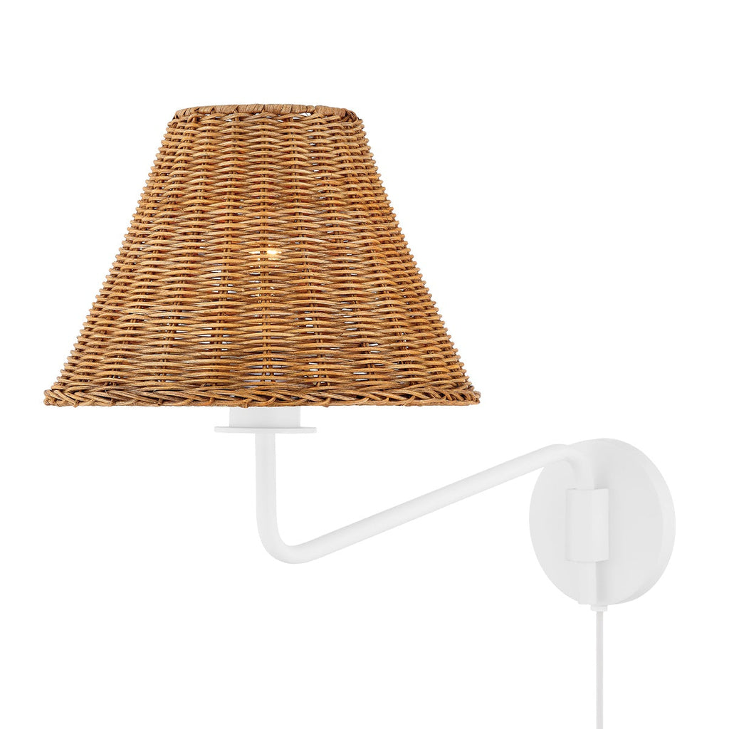 Issa Plug-In Sconce - Textured White | Open Box - Light House Co.